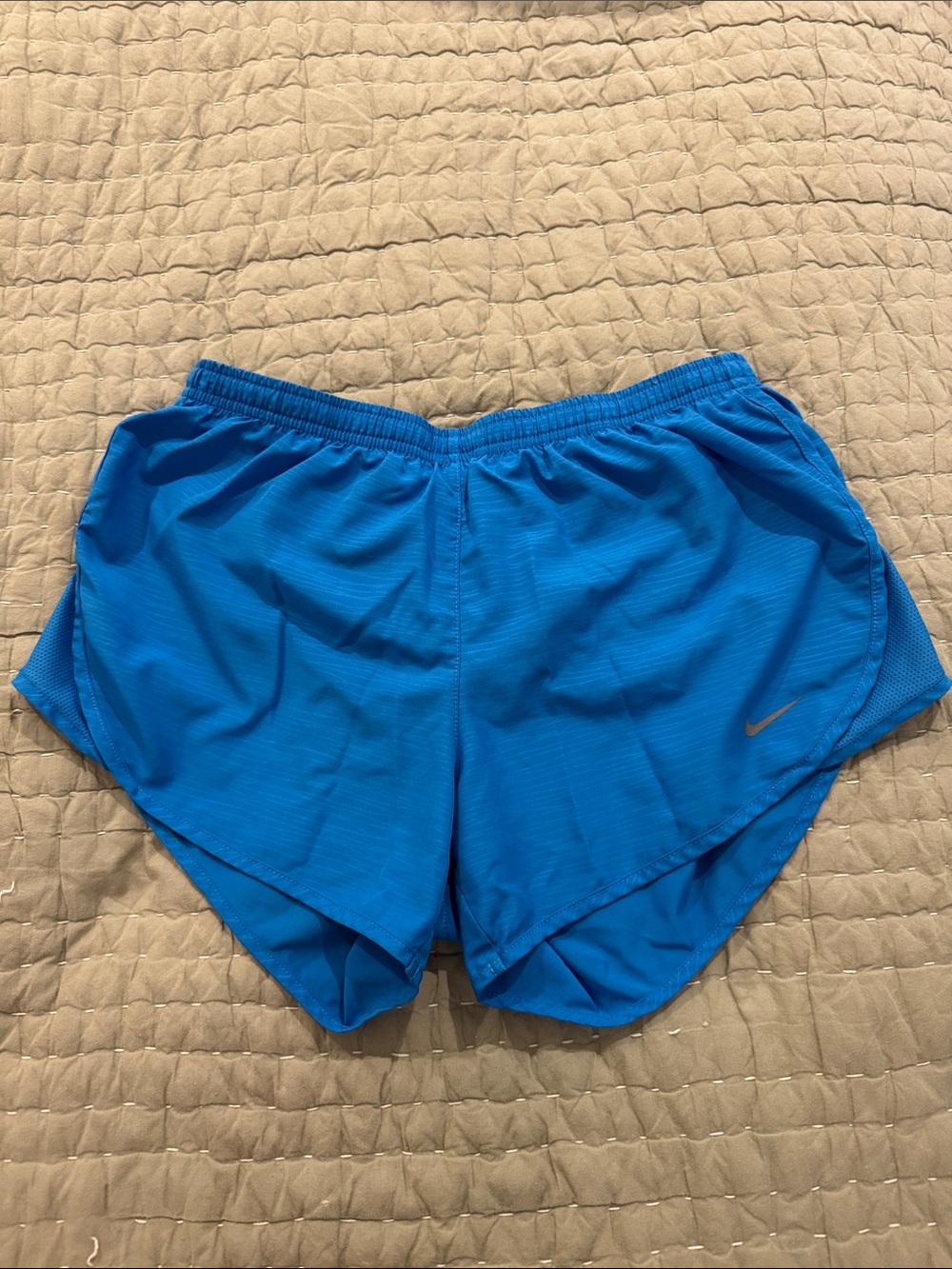 Nike Bright Blue Women's Running Shorts with Reflective Swoosh